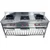 Mira Steel High Load Capacity 72x24x30 Inches SS Triple Burner Range For Large Scale Catering, Banquet Halls,Restaurants