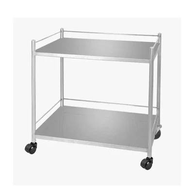 Vinayak Machines 2 Shelf 55 L x 40W x 76H cm Stainless Steel Trolley with Wheels