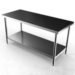 SS 60x24x34 Inches Kitchen Working Table Including Under Shelf