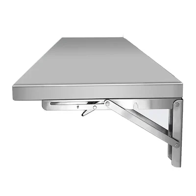 Vinayak Machines (60 x 30 cm) Stainless Steel Wall-Mounted Folding Table/ Drop Leaf Table for Hospital, Hotel, Office