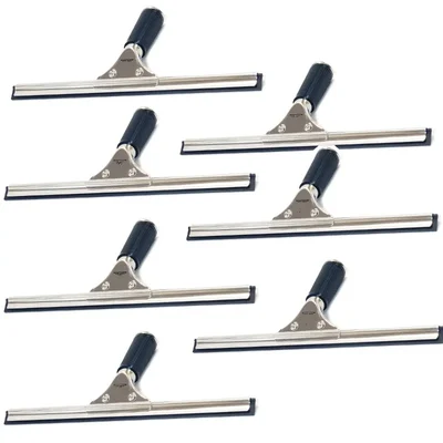 Pack of 100, 35.5cm Stainless Steel Window Squeegee for Commercial & High-Rise Glass Cleaning