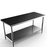 Premium Quality 45x26x34 Inches Stainless Steel 2 Shelf Work Table