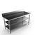 SS 44 X 24 X 34 Inches +4 Inch Backsplash and Two Under Shelves Kitchen Working Table