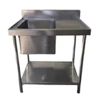 36X30X24 inch SS Kitchen Work table with Sink