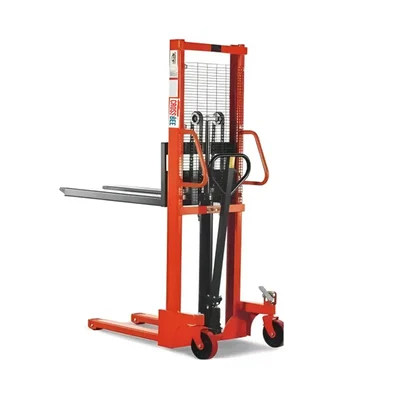 Crossbee 1 Ton Hand & Foot Operated Manual Hydraulic Stacker With 1600 mm Maximum Lifting Height, Fork Size (L x B) : 900 x 740 mm