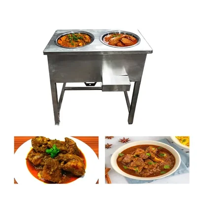 Heavy Duty 2 Pot Electric Bain Marie 1.5kW, SS Body