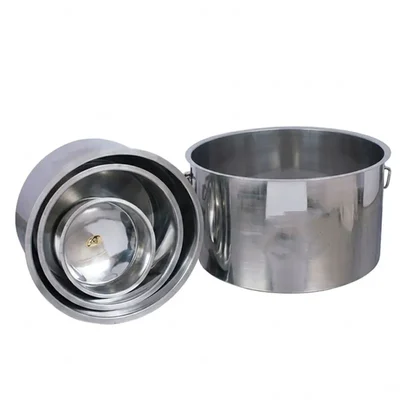 Premium Quality 2mm Thick 430 Stainless Steel Cooking Tope Cookware Set with Lid Size 50 Pack of 2