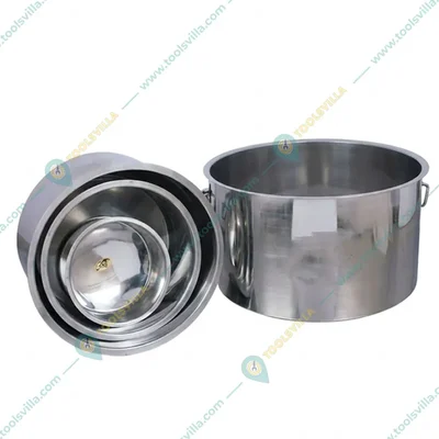 Premium Quality 2mm Thick 430 Stainless Steel Cooking Tope Cookware Set with Lid Size 52 Pack of 2