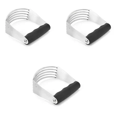 SmartChef Stainless Steel Blades Pastry Dough Blender Soft Grip Handle HSKM8831 Pack of 3
