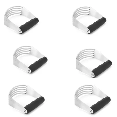 SmartChef Stainless Steel Blades Pastry Dough Blender Soft Grip Handle HSKM8831 Pack of 6