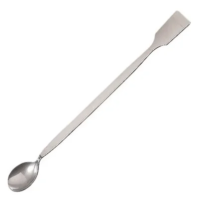 Cometek 6 Inch Stainless Steel Laboratory Spatula Pack of 6 One Side Spoon One Side Flat Research Spatula