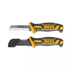 Ingco 200 mm x 22 mm Stainless Steel Knife with Plastic Handle for Cable Stripping(HPK82101)