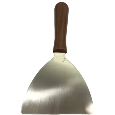 Pack of 1, 6 ,16 | Smart Chef HS40109 6'' Stainless Steel Chocolate Scraper Spatula Brown Ergonomic Handle Baking Tool(Pack-1 pc)