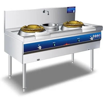 Premium Quality 59 x 30 x 16 inch Stainless Steel Commercial Gas Stove, Chinese Wok Range Burner