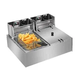 Hotline Plus 6+6 Litre Stainless Steel Deep Fryer,5000w