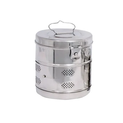 ConXport Stainless Steel Dressing Drum 8x8 Inch Autoclavable Perforated Sterilizing Container for Medical Instruments