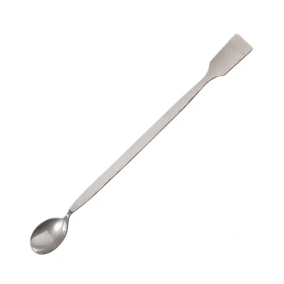 Comtek 12 Inch Stainless Steel Dual Sided Spoon and Flat Lab Spatula ...