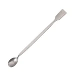 Cometek 12 Inch Stainless Steel Dual Sided Spoon and Flat Lab Spatula Pack of 6 for Chemistry Research