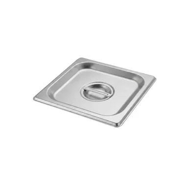 Premium Quality 200mm GN 8/8 Ice Cream Pan Lid SS304 Square Corner(Pack-2)