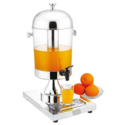 8 Litre Capacity Single Tap Multipurpose Juice Dispenser with Ice Tube for Keeping Liquid Cold