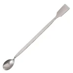 Cometek 8 Inch Pack of 6 Stainless Steel Laboratory Spatula One Side Spoon One Side Flat For Scooping & Measuring