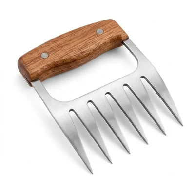 Smart Chef 600°C Heat Resistant Meat Shredder Claws Anti-Skid Wooden Handle Commercial BBQ Tool HS74722 Pack of 1