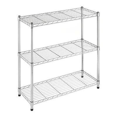Rackwell 30 x 24 x 14 Inches 3-Shelves Stainless Steel Boltless Multipurpose Rack