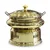 Hammered Stainless Steel Round 6 Litre Golden Chafing Dish with Lid
