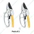 2 Pieces of Stainless Steel Secateurs with Safety Lock for Gardening Purposes