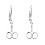 FORGESY (Pack of 2) Surgical Instrument Stainless Steel 410 Grade Standard Size Stitch Cutting Scissors