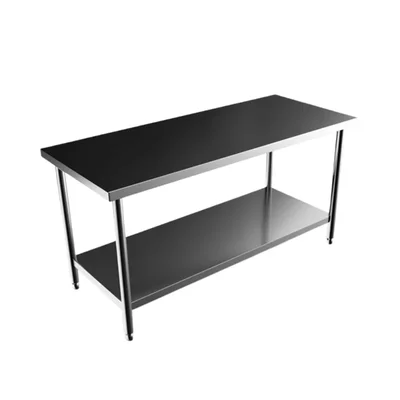 Aayas International Food Prep and Dining Table Use Work Table Bench with Under Shelf (45x26x34 Inches)