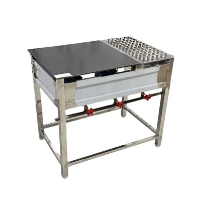 GBE 36 x 24 x 32 inch Gas Operated Standing Roti Bhatti With 10 MM Tawa and Stainless Steel Body