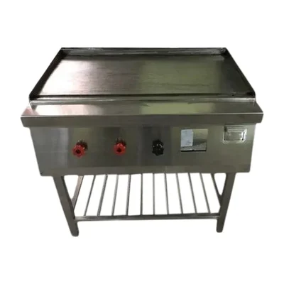 SS 18x24 Inch Stand Type Dosa Bhatti with Oil Extract Tray and Pilot Burner