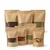 250 gm, 14x20 cm 135 Micron Kraft Paper Standup Pouch with Transparent Window for Dry Fruits, Snacks Packaging(Pack-50 Pcs)