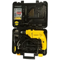 Stanley 10 mm 550 Watt Electric Drill Machine With 120 Pcs Accessories, 2900 RPM (SDH550KP-IN)