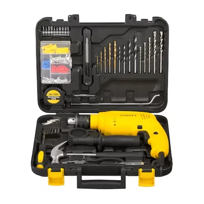 Stanley 13 mm 600 Watt VSR Hammer Drill Kit with 120 Pcs Accessories Set (SDH600KP)