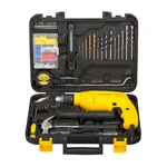 Stanley 13 mm 600 Watt VSR Hammer Drill Kit with 120 Pcs Accessories Set (SDH600KP)