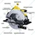 Stanley 190 mm 1600 Watt Circular Saw with 36T Blade, 5500 RPM (SC16)