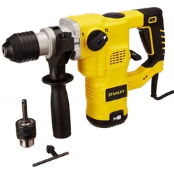 Stanley 32 mm 1250 Watt 3 Mode L-Shape SDS-Plus Hammer Drill, 850 RPM (STHR323K)
