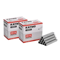 Kaymo 2 Packs of 80 Series 16 mm Stapler Pins - 20000 pcs (ST8016)