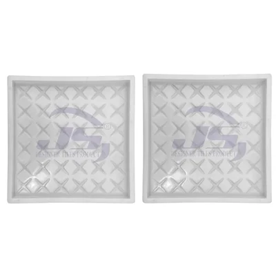 JS DESIGNER Pack Of 2 Chequered ( STAR ) Silicone Plastic Tile Mould | 12 x 12 Inches