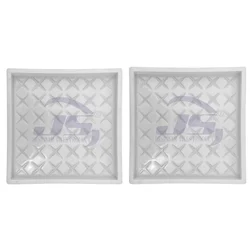 JS DESIGNER Pack Of 2 Chequered ( STAR ) Silicone Plastic Tile Mould | 12 x 12 Inches