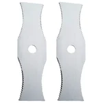 Heavy Duty 2 Pieces of 12 inch 2-Teeth Steel Arc Blades For Petrol Brush Cutters