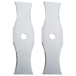 Heavy Duty 2 Pieces of 12 inch 2-Teeth Steel Arc Blades For Petrol Brush Cutters