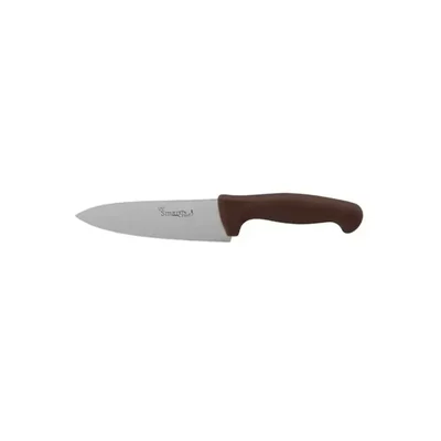 Smart Chef (AS00301-02) Stainless Steel Chef Knife, 6 inch Blade with Normal Brown Handle for Chopping, Dicing(Pack-1 pc)