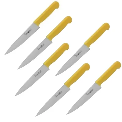 Smart Chef (AS00401-01) Stainless Steel Cook Chef Knife, 5 inch Blade (6 pcs) for Chopping, Dicing, Slicing & Prep Work