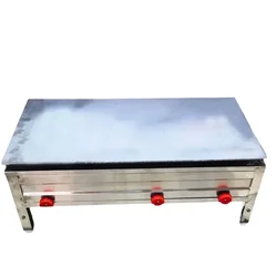 Gas Operated 18x36x12 inch Dosa Bhatti with 3 Knob, Stainless Steel Body