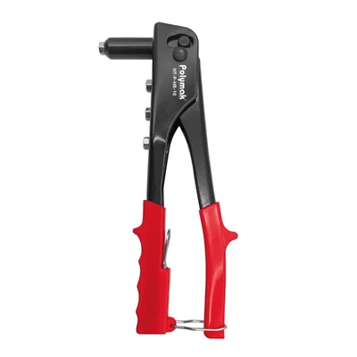 Polymak 2.4-4.8mm Heavy Duty Hand Riveter with Steel Construction & Spring-Loaded Stem Ejection, HT-P-HR-10