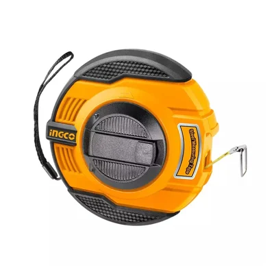 Ingco 20 Meter Length 12.5 mm Width Steel Measuring Tape Durable Construction Inch and Metric Scale (HSMT8420)