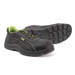Jama JB147 Safety Shoe, With Oil Pull-Up Leather, Anti-Static, Slip Resistant, 200J Steel Toe Cap, DD-PU Sole(Size-6)